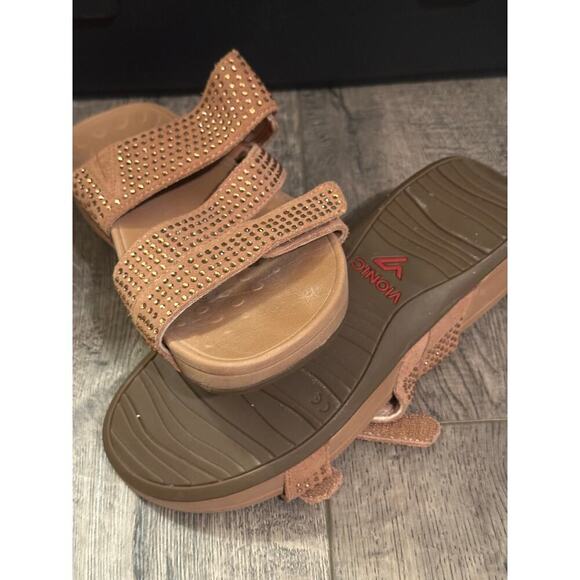 Vionic Women's Brown Pacific Alexis Platform Adjustable Slide Sandal Size 7 - Picture 8 of 10